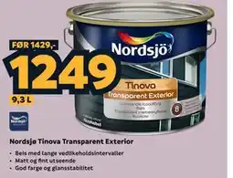 Megaflis Nordsjø Tinova Transparent Exterior tilbud