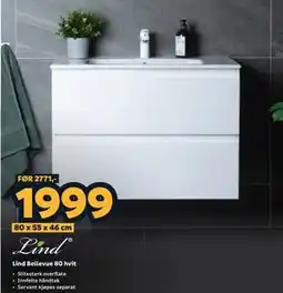 Megaflis Lind Bellevue 80 hvit tilbud