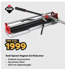 Megaflis Rubi Speed-Magnet 62 fliskutter tilbud