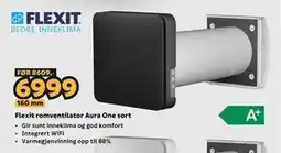 Megaflis Flexit romventilator Aura One sort tilbud