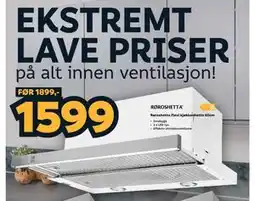 Megaflis Røroshetta Flexi kjøkkenhette 60cm tilbud