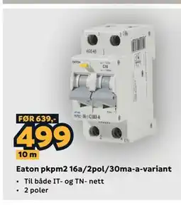 Megaflis Eaton pkpm2 16a/2pol/30ma-a-variant tilbud