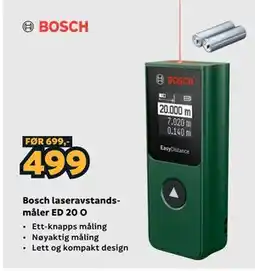 Megaflis Bosch laseravstandsmåler ED 20 O tilbud