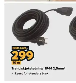 Megaflis Trend skjøteledning IP44 2,5mm² tilbud