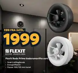 Megaflis Flexit Bodo Prime baderomsvifte sort tilbud