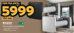 Megaflis Flexit romventilator Aura One hvit/sort tilbud