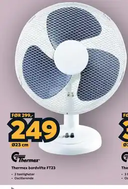Megaflis Thermex bordvifte FT23 tilbud