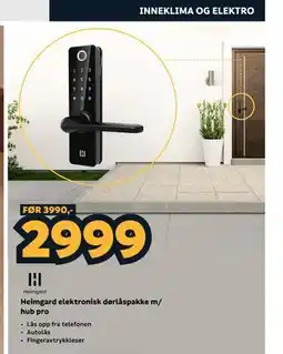 Megaflis Heimgard elektronisk dørlåspakke m/ hub pro tilbud