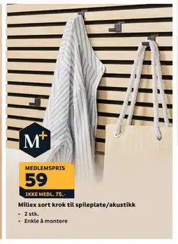 Megaflis Millex sort krok til spileplate/akustikk tilbud