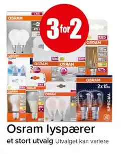 Spar Osram lyspærer tilbud