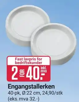 Europris Engangstallerken tilbud