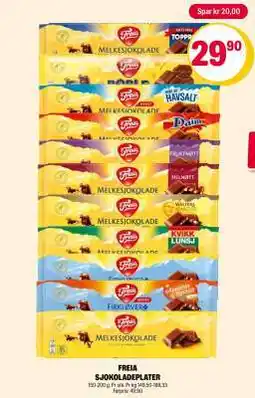 Coop Extra FREIA SJOKOLADEPLATER tilbud