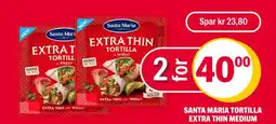 Coop Extra SANTA MARIA TORTILLA EXTRA THIN MEDIUM tilbud