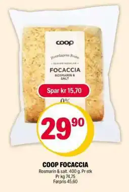 Coop Extra COOP FOCACCIA tilbud