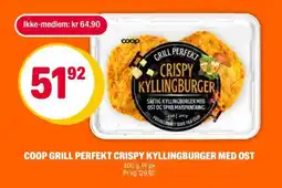 Coop Extra COOP GRILL PERFEKT CRISPY KYLLINGBURGER MED OST tilbud