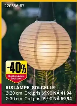 Europris RISLAMPE SOLCELLE tilbud