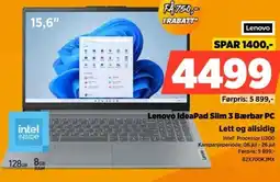 POWER Lenovo IdeaPad Slim 3 Bærbar PC Lett og allsidig tilbud