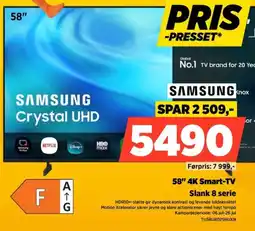 POWER Samsung 58" 4K Smart-TV Slank 8 serie tilbud