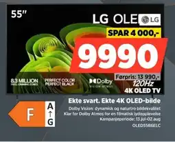 POWER Lg 4K OLED TV Ekte svart. Ekte 4K OLED-bilde tilbud