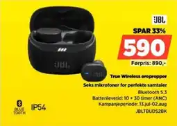 POWER Jbl True Wireless ørepropper Seks mikrofoner for perfekte samtaler tilbud
