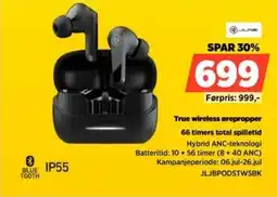 POWER True wireless ørepropper 66 timers total spilletid tilbud