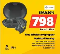 POWER True Wireless ørepropper Perfekt til trening tilbud