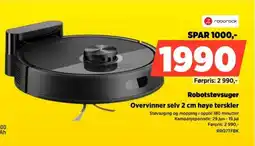 POWER Roborock Robotstøvsuger Overvinner selv 2 cm høye terskler tilbud