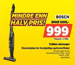 POWER Bosch Trådløs støvsuger Munnstykke for forskjellige gulvoverflater tilbud