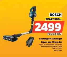 POWER Bosch Ledningsfri støvsuger Bøyer seg 90 grader tilbud