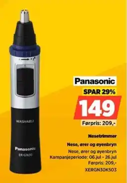 POWER Panasonic Nesetrimmer Nese, ører og øyenbryn tilbud
