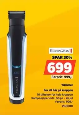 POWER Remington Trimmer For alt hår på kroppen tilbud