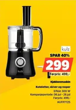 POWER Kulz Kjøkkenmaskin Koteletter, skiver og rasper tilbud