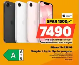 POWER Authorized Reseller iPhone 17e 256 GB Mengder å by på. Mye for pengene. tilbud