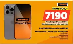 POWER Repower iPhone 15 Pro 128 GB Veldig sterkt. Veldig lett. Veldig Pro. tilbud