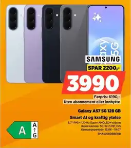 POWER Samsung Galaxy A57 5G 128 GB Smart Al og kraftig ytelse tilbud