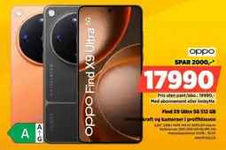 POWER Oppo Find X9 Ultra 5G 512 GB Ultimat kraft og kameraer i proffklassen tilbud