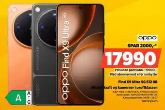 POWER Oppo Find X9 Ultra 5G 512 GB Ultimat kraft og kameraer i proffklassen tilbud