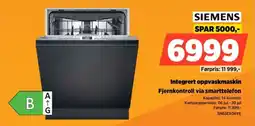 POWER Siemens Integrert oppvaskmaskin Fjernkontroll via smarttelefon tilbud
