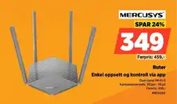 POWER Mercusys Ruter Enkel oppsett og kontroll via app tilbud