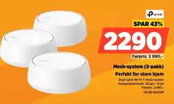 POWER Tp-link Mesh-system (3-pakk) Perfekt for store hjem tilbud