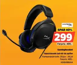 POWER Hyper Gamingheadset Oppslukende lyd når du spiller tilbud