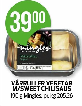 Vårruller vegetar m/sweet chilisaus
