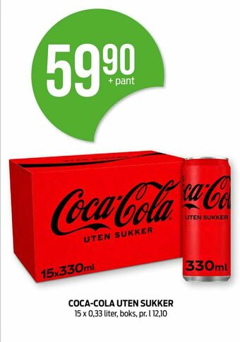 Kiwi Coca-cola uten sukker tilbud