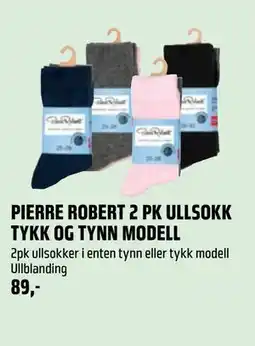 Coop Obs PIERRE ROBERT 2 PK ULLSOKK TYKK OG TYNN MODELL tilbud