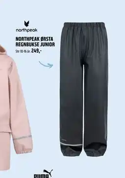 Coop Obs NORTHPEAK ØRSTA REGNBUKSE JUNIOR tilbud