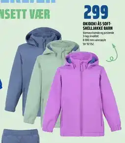 Coop Obs OKIDOKI ÅS SOFTSHELLJAKKE BARN tilbud