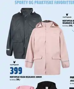 Coop Obs NORTHPEAK VOLDA REGNJAKKE JUNIOR tilbud