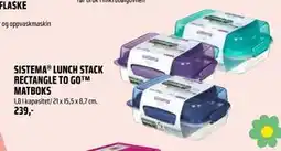 Coop Obs SISTEMA LUNCH STACK RECTANGLE TO GO MATBOKS tilbud