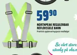Coop Obs NORTHPEAK REGULERBAR REFLEKSSELE BARN tilbud