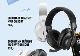 Coop Obs 5060 HARE HEADSET HVIT OG SORT tilbud